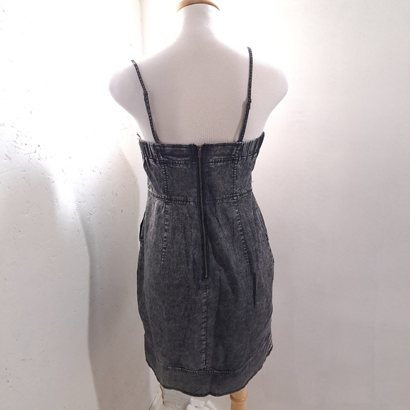 Dynamite | Grey acid wash spaghetti strap women's mini dress - Picture 4 of 8